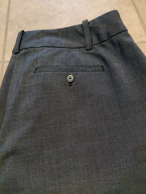 Liz Claiborne Sophie women's size 8 gray heather pants wide leg zip up pockets