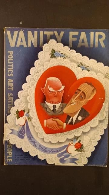 Vanity Fair 1933 February ñ VALENTINE: FDR FRANKLIN DELANO ROOSEVELT & GARNER