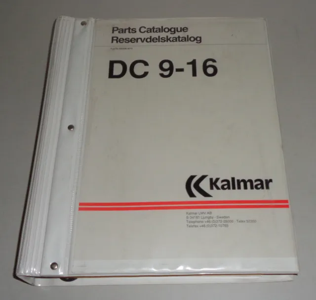 Parts Catalogue Elévateur Kalmar Dc 9 - 16 Support 1991