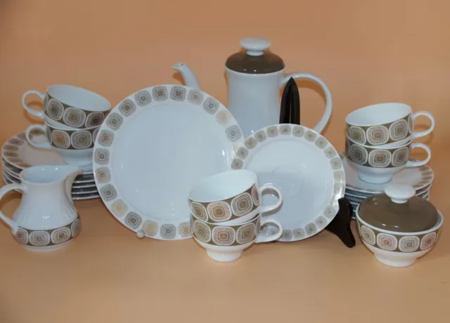 Eschenbach Porzellan - Kaffeeservice für 6 Personen - 21 Teile - very Retro