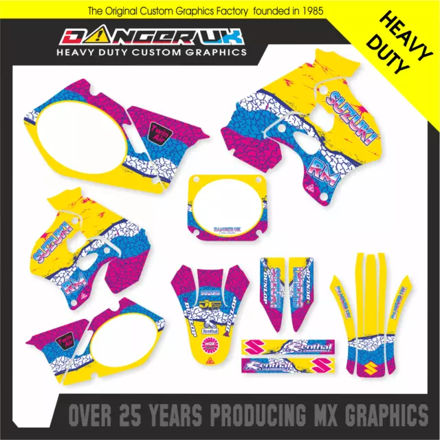 Suzuki Rm 125 250 1996 1997 1998 Retro Full Graphics Kit