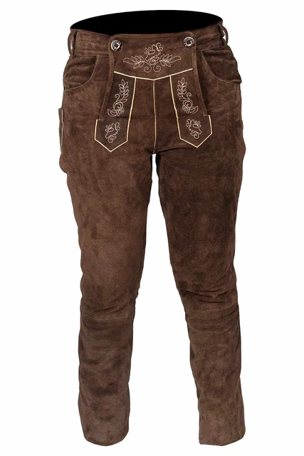 Herren Trachtenlederhose Lang Gr. 46-62 Oktoberfesthose Bayern Outfit Lederhose