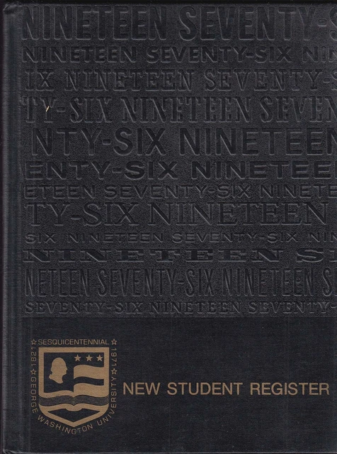 George Washington University 1972-1973 New Student Register