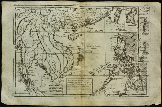 1784 - LANDKARTE Alte Der Philippinen & Der Cochinchine - Rigobert ...
