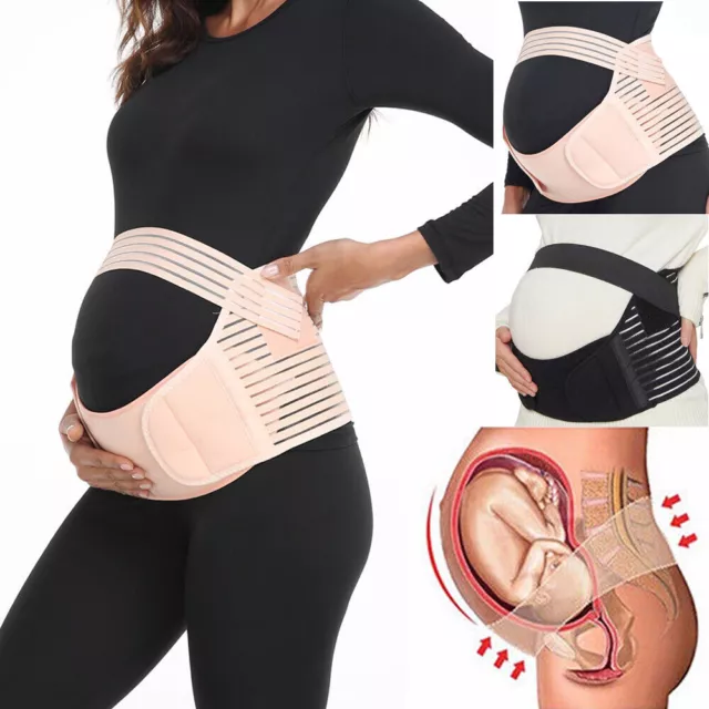 Women's Maternity Belly Belt Waist  Abs Support Bump Lumbar Back Brace Girdle UK
