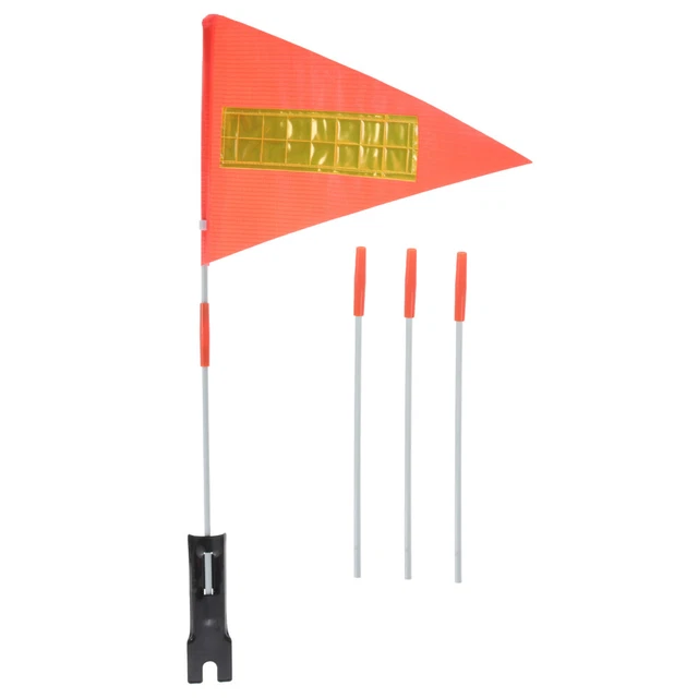 1 jeu drapeau d'avertissement drapeau de vélo avec poteau drapeau de vélo