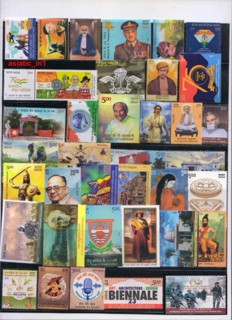 INDIA 2023 Complete Year Pack of 74 MNH stamps + 11 Miniatures