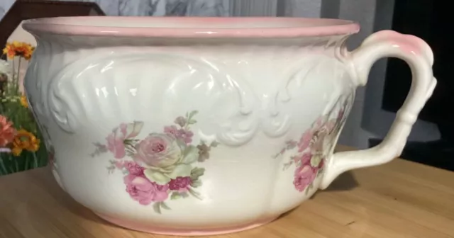 Vintage Old Foley James Kent Country Roses Chamber Pot