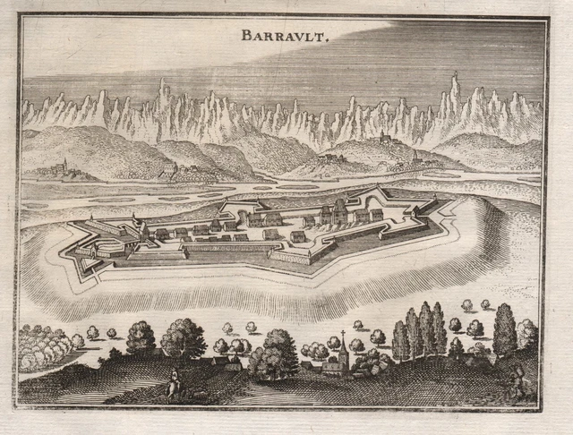 Barraux Isere Auvergne-Rhone-Alpes gravure estampe Kupferstich Merian 1650