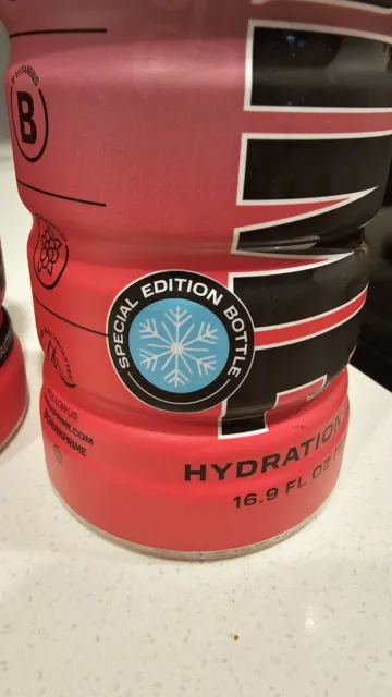 Prime Hydration Cherry Freeze Special Edition Bottle | Super Rare!!! 16.9 oz