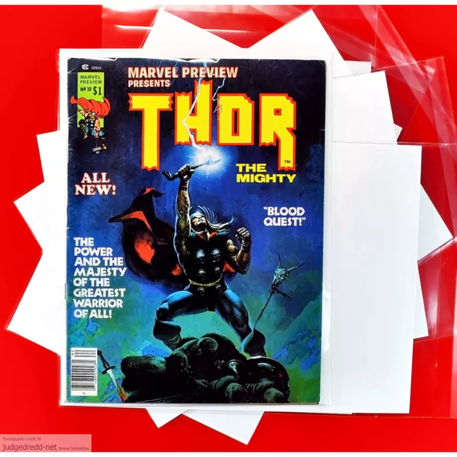 Magazine Bags ONLY  up to A4 Size0 Fits Marvel Presents Thor Comic x 10