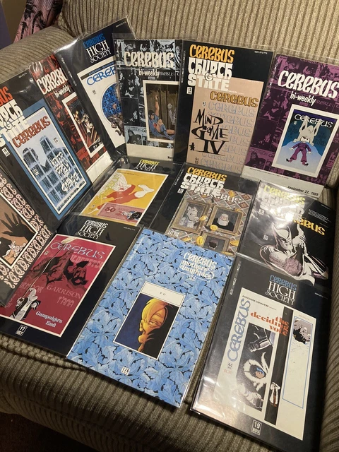 Cerebus Aardvark Comics Lot of 13 Bi-Weekly, Church & State, High Society 13 Lot
