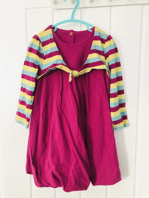 Mothercare girls bolero rainbow stripe bubble hem jersey dress age 2-3