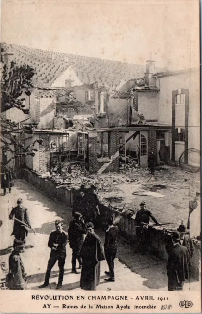 51 AY - revolution 1911, ruines de la maison ayola