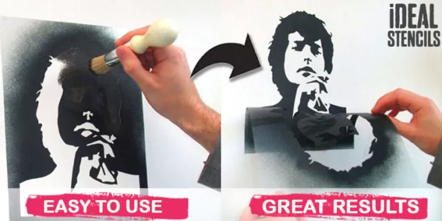 Keith Richards Reusable Stencil Art A4 size art craft painting - ideal stencils 2