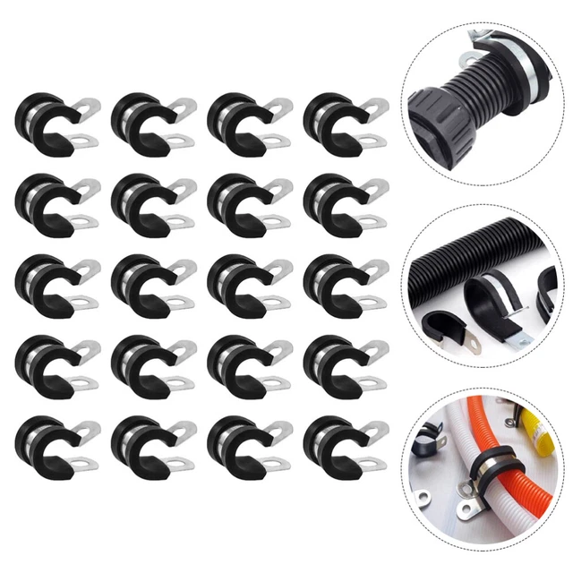 20 Pcs Collier De Serrage Serre-câble Tapis Caoutchouc Exterieur