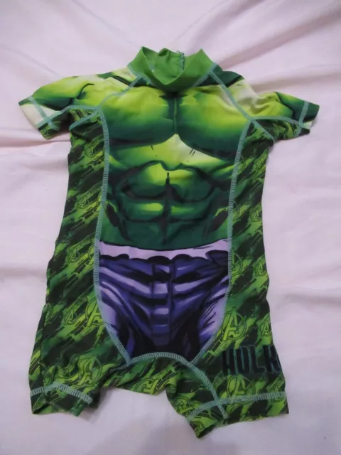 Next Marvel Unisex Kids Incredible Hulk RASH all in one age 9-12 months