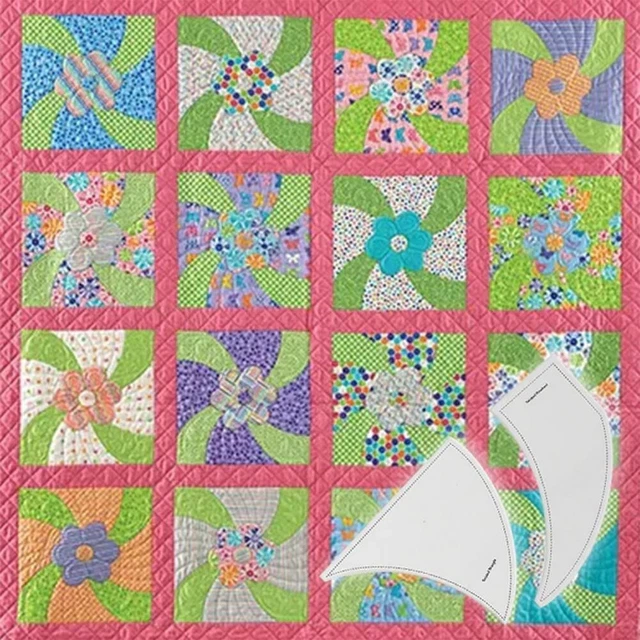 Plantilla de edredón profesional de patchwork lineal de larga duración rueda de viento 7 cm/7