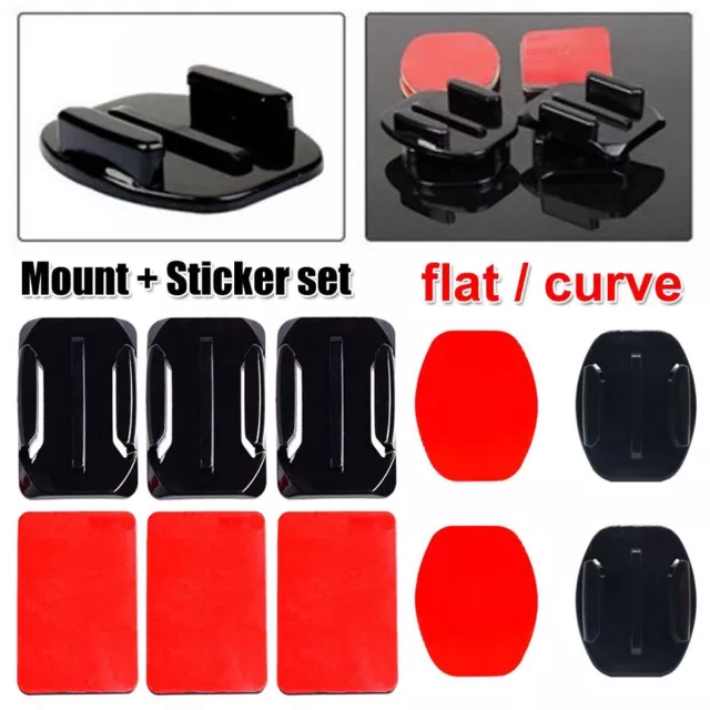 GoPro Curved + Flat Adhesive Mount for All GoPro Cameras New AACFT