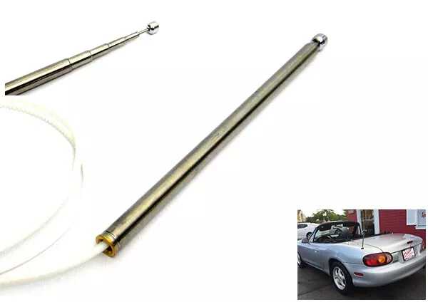 Power Antenna AM FM Aerial Replacement Mast Cord For 98-05 Mazda MX5 NB Miata