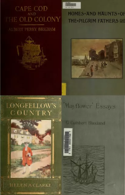 Mayflower Pilgrims History Genealogy Ancestry America V.1 - 228 Old Books on DVD