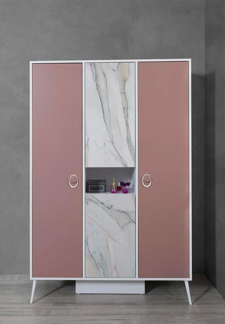 Armario Rosa Armario Diseño Mueble Moderno Estante Habitación Juvenil Nuevo