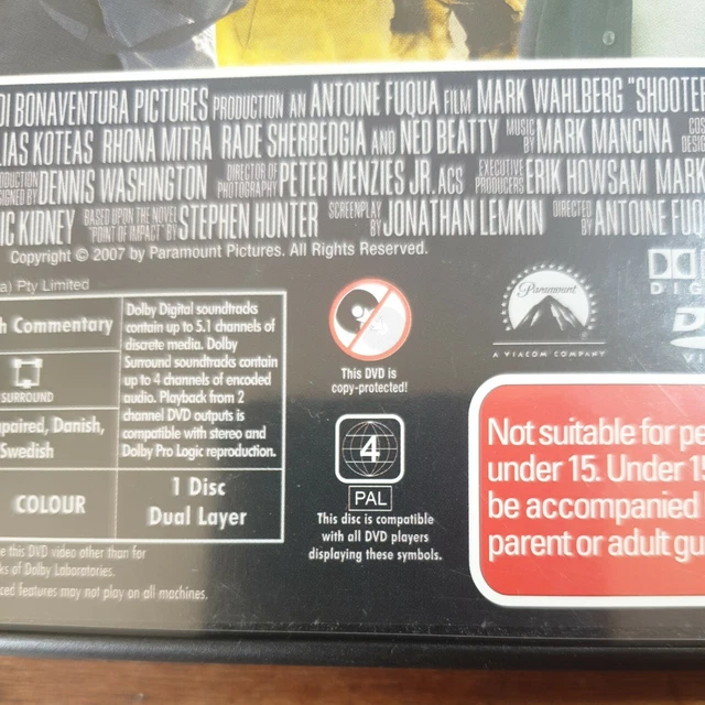 SHOOTER DVD R4 FREE POST Mark Wahlberg Action & Adventure £6.23 ...