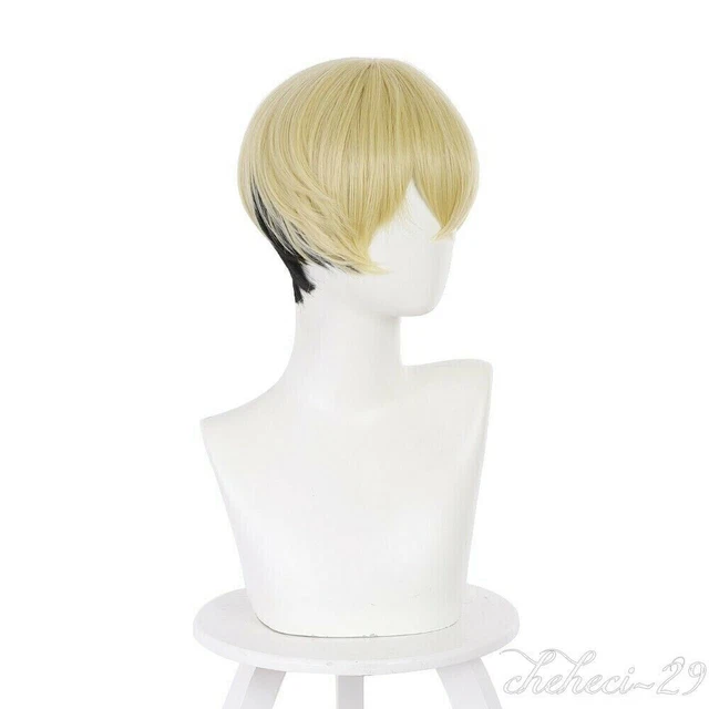 Peluca sintética Tokyo Revengers Matsuno Chifuyu anime corto fiesta cosplay