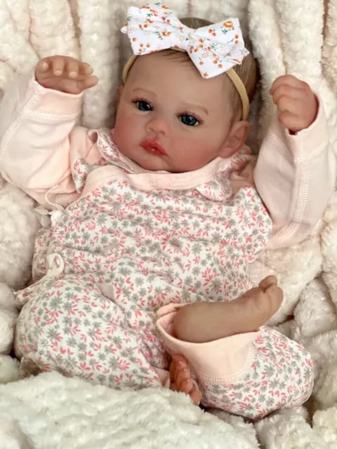 19" Vinyl Silicone Full Body Reborn Baby Dolls Girl Realistic Newborn Doll Bath