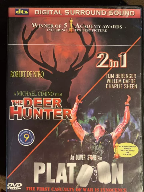 DVD: The Deer Hunter + Platoon - 2 In 1 Multi Academy Award Winning Movies