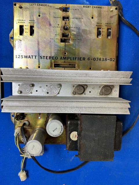 Two Rowe 125 Watts Stereo Amplifier P/N 6-07438-02 with some auxiliary connector