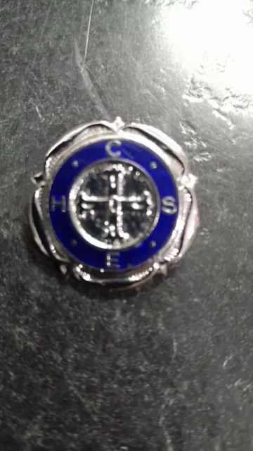 Vintage Enamel CHSE Pin Badge .Confederation Health Service Employment Fattorini