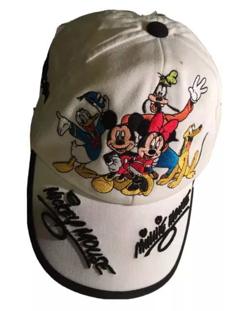 DISNEYLAND RESORT Embroidered TODDLER HAT MICKEY Mouse MINNIE GOOFY DONALD White