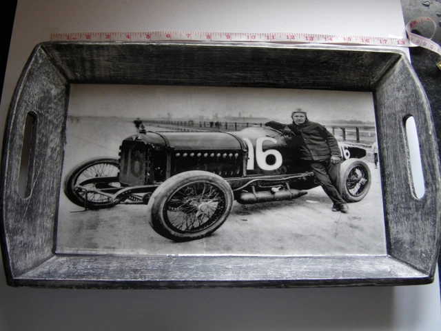 Vassoio auto da corsa / auto a motore - look vintage
