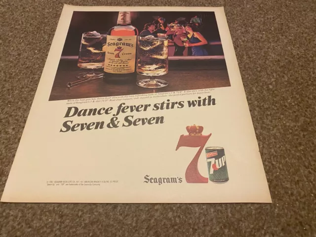 Ptrbk15 Advert 13X11 Seagram's Seven Crown & 7Up