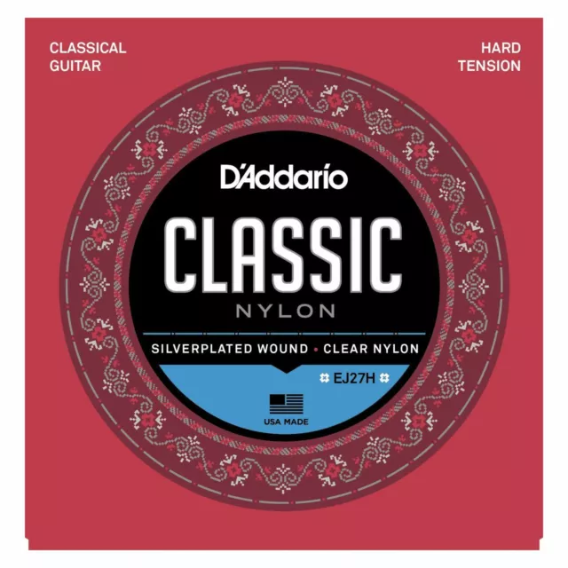 D'Addario EJ27H Jeu de Cordes pour Guitare de Concert - Hard Tension