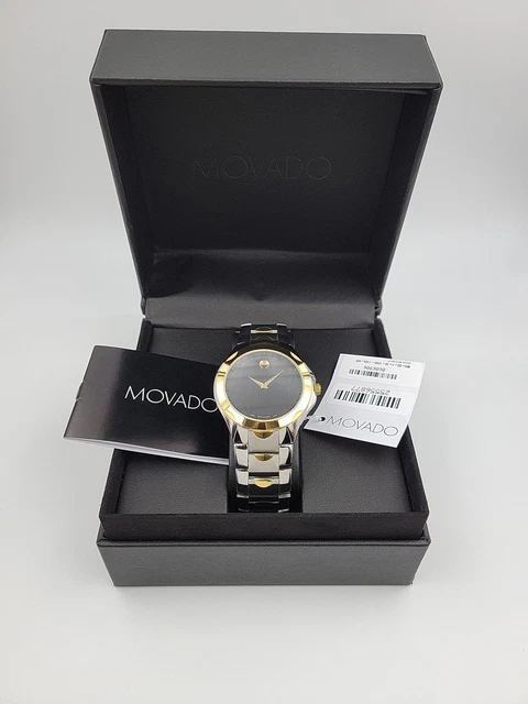 Movado Men’s Luno Sport Two Tone Black Dial Swiss Watch - 0606906 ($1195 MSRP)