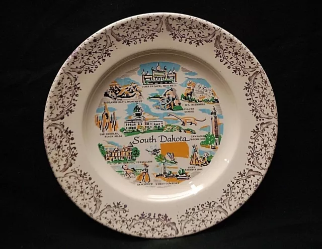 South Dakota State Collector Plate Mt. Rushmore Black Hills Vintage