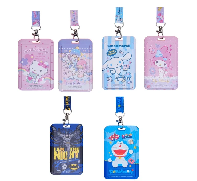 Plastic Lanyard Tag My Melody Twin stars School Work Pass ID Card Holder Batman