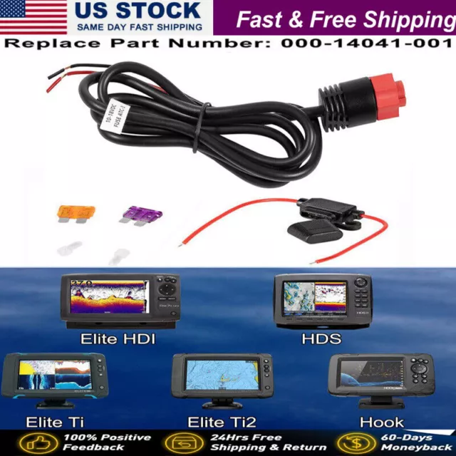 000-14041-001 HDS/Elite/Hook Power Cable for Lowrance HDS Elite FS Ti2 Hook