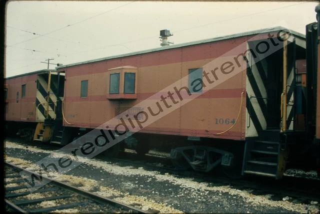 Orig. Slide Chicago S. Shore & S. Bend CSS 1062 Caboose 7-9-1973 Michigan City