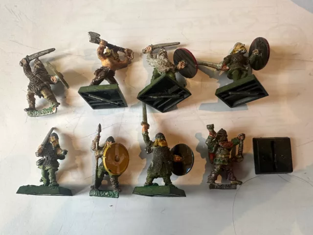 8 x Citadel Vikings OOP metal Warhammer Fantasy Battle 1980s