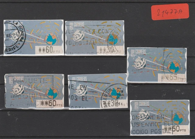 Spanien   Automatenmarken  gestempelt   6x  MiNr. 12,2