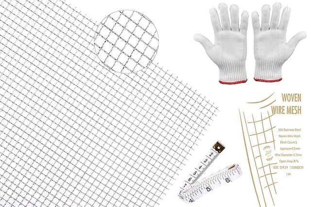 Wire Mesh Screen Woven Mesh 5 304 Stainless Steel Garden Never Rust Heat Tool