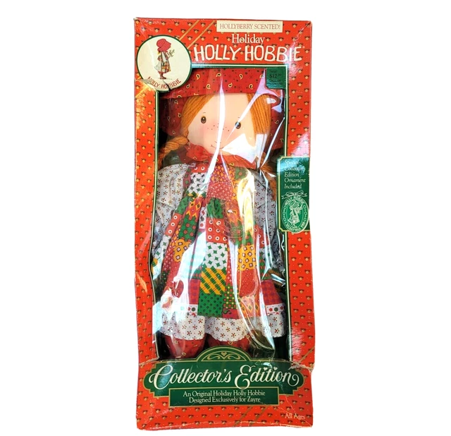 Holiday Holly Hobbie Collector's Edition Rag Doll N Ornament in Box Vintage