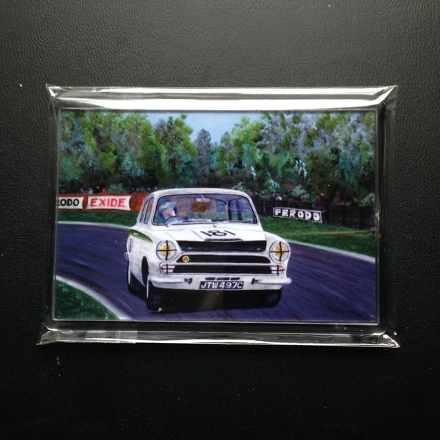 Photo Historique 8x6 – Jim Clark Et Sa Lotus Cortina – Sebring 1964