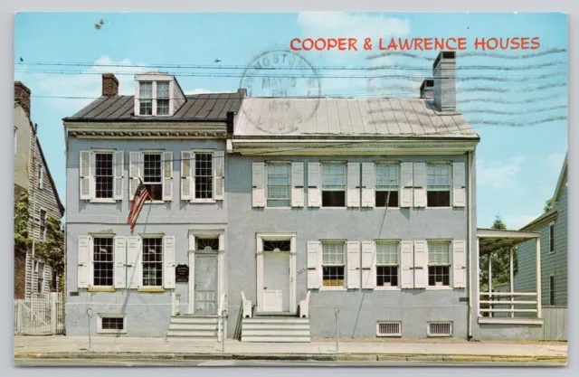 Cooper & Lawrence Houses Burlington High St New Jersey Vintage Chrome Postcard