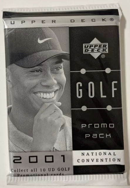 2001 Upper Deck National Convention Promo Pack with Tiger Woods Rookie Card 1TW