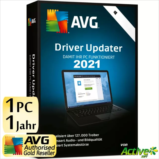 AVG Driver Updater 2024 1 PC 1 Jahr | VOLLVERSION / Upgrade | Treiber DE-Lizenz