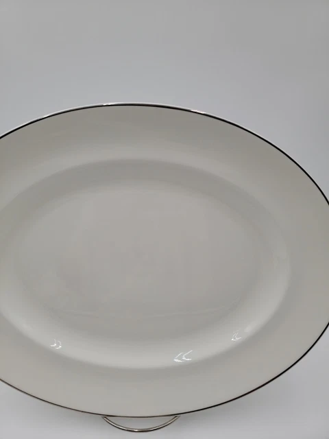 Crown Staffordshire Bone China Platinum Band 13.75" Oval Platter Federated Store 2